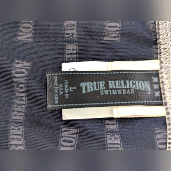 True Religion Women's Gray & Metallic Bikini Bottom w/ Gold Accents - Picture 9 of 16